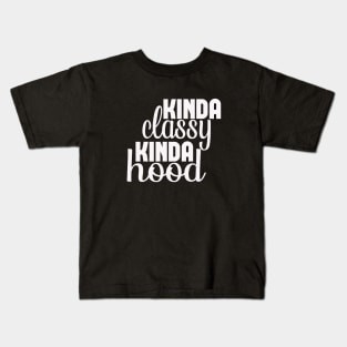 Kinda Classy kinda Hood, Workout, Fitness Tank Top, Yoga Shirt, Gym Shirt, Workout Shirt, Tank Tops with Sayings Kids T-Shirt